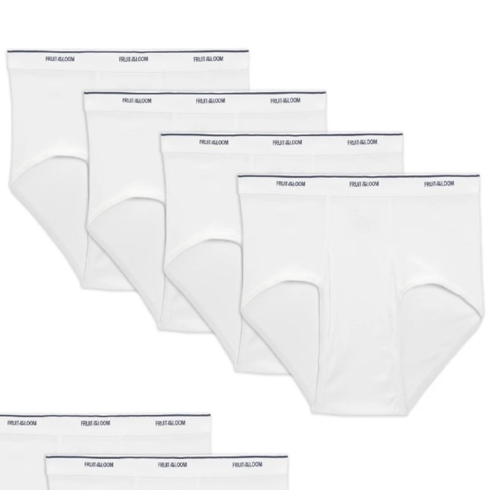 Fruit of the Loom Men's White Briefs Underwear 9 Pack Large - Picture 5 of 7